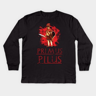 Primus Pilus Roman Legionary Kids Long Sleeve T-Shirt